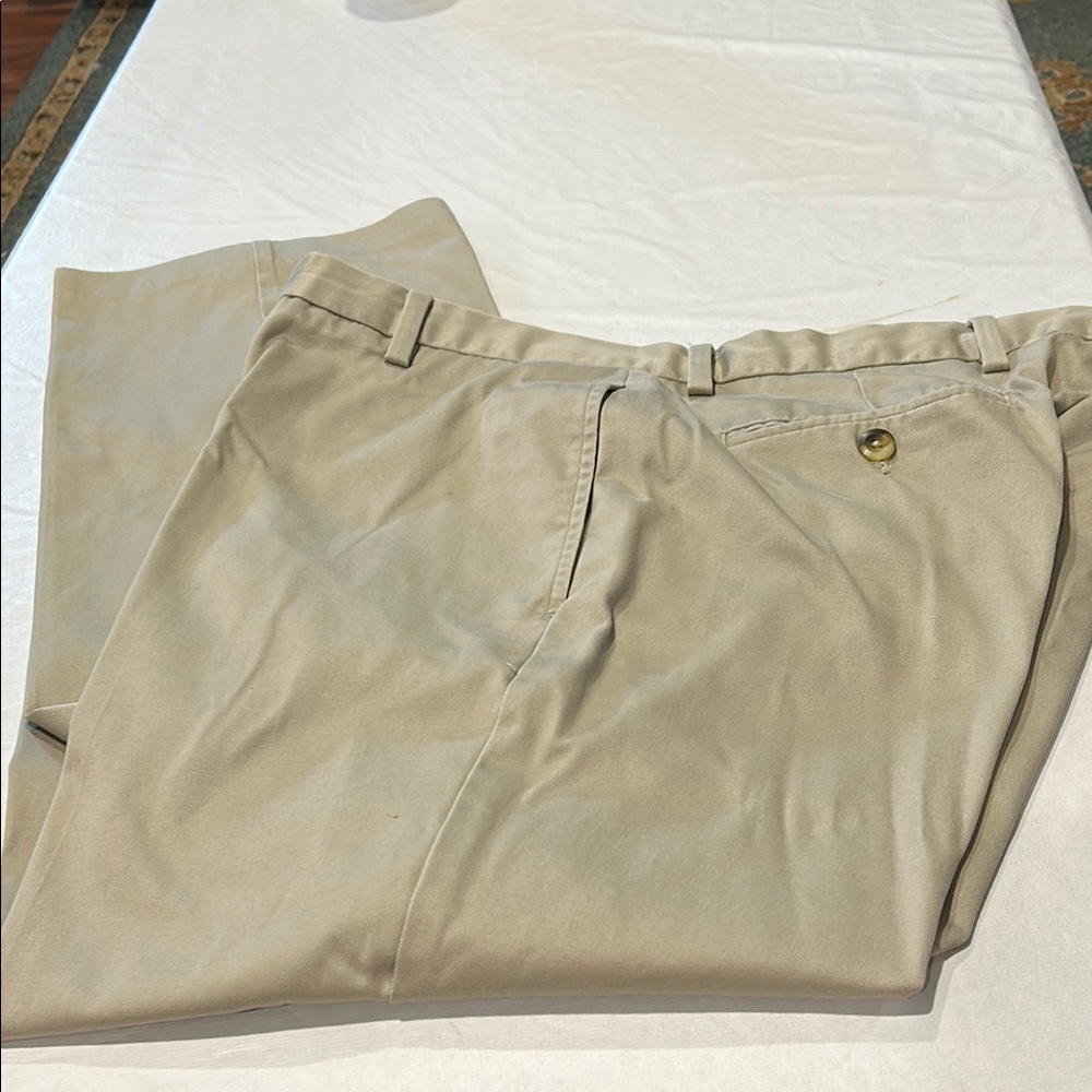 Austin Clothing Co Tan Chinos Classic Flat-Front Design Size 38/30